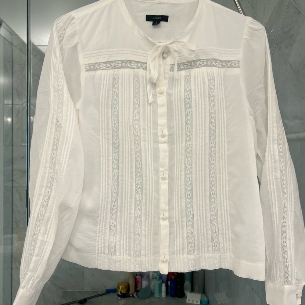 J Crew blouse worn once. Beautiful details.